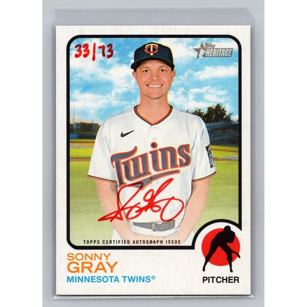 2022 Topps Heritage Real One Autographs Red Ink #ROASG Sonny Gray
